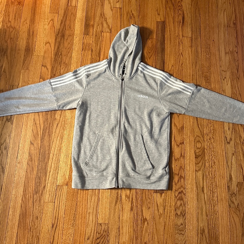 Adidas Men's XL Gray Hoodie Sweater